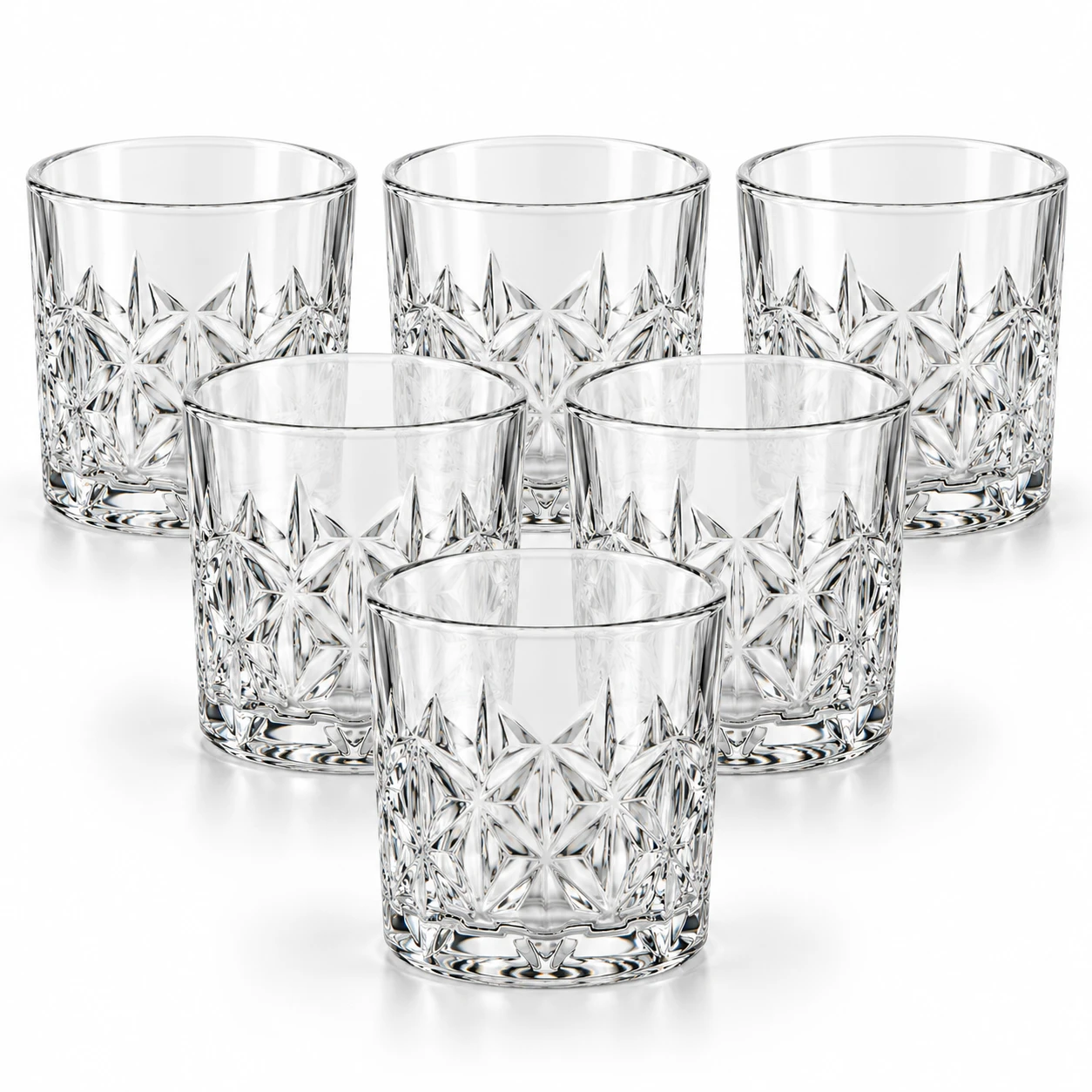 Crystal-Cut Glass Tumbler Set of 6 - view 3